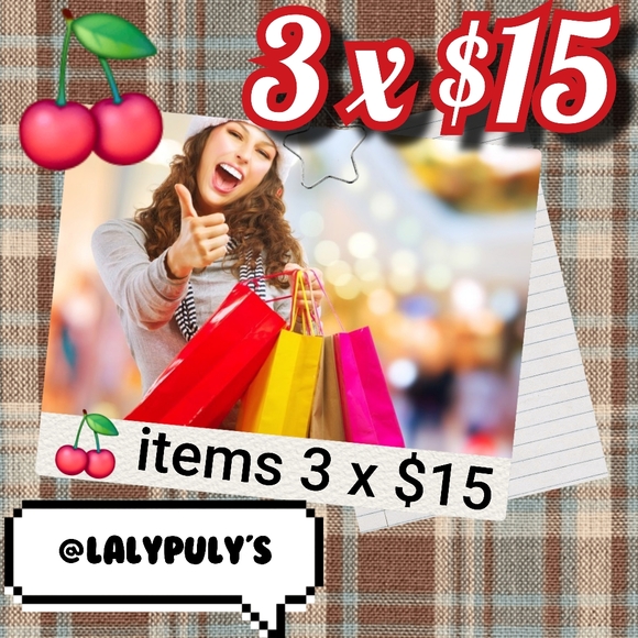 🍒Sale of 3 items for $15 🍒 All Items With Cherries Emoji Are Participating 🍒